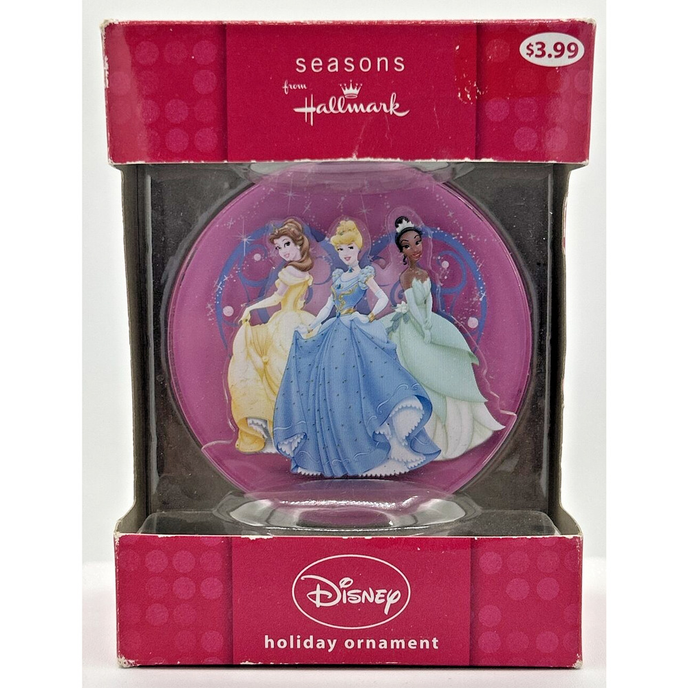 Seasons from Hallmark Disney Cinderella Belle Tiana Christmas Ornament U232